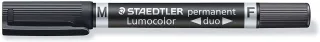 Staedtler Lumocolor 348 Rotulador Permanente de Doble Punta M y F - Secado Rapido - Color Negro · Pack de 10 uds.
