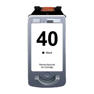Canon PG40/PG50/PG37 Negro Cartucho de Tinta Remanufacturado - Muestra Nivel de Tinta - Reemplaza 0615B001/0615B042/0616B001/2145B001