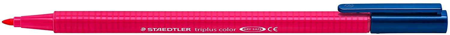 Staedtler Triplus Color 323 Rotulador de Punta Fina - Trazo 1mm Aprox - Tinta Base de Agua - Color Rojo Burdeos · Pack de 10 uds.