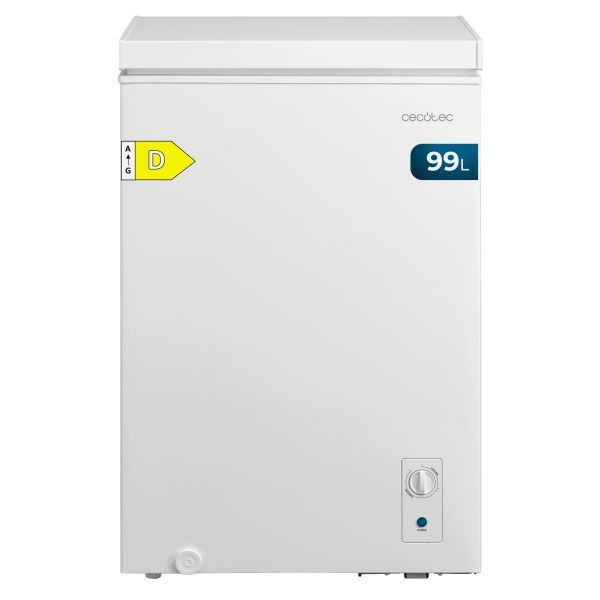 Cecotec Bolero CoolMarket Chest 99M White D Mini Congelador Horizontal Convertible - Capacidad 99L - Cesta con Asas - Silencioso 38dB - Temperatura Regulable - Alarma de Puerta Abierta - Col