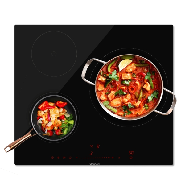 Cecotec Bolero Squad I 3300 Cocina de Induccion Encastrable - 7400W - Detector de Sartenes - Temporizador - Control Tactil - 9 Niveles de Potencia - Funcion Booster - Color Negro