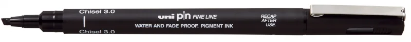 Uni-ball PINCS3-200 Rotulador Calibrado - Punta Poliacetal - Trazo Chisel - Tinta Pigmentada Resistente al Agua y Luz - Color Negro · Pack de 12 uds.