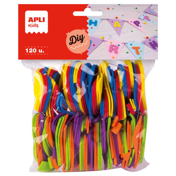 Apli Formas Goma Eva Numeros 120 U - Material Suave y Flexible - Facil de Cortar y Pegar - Ideal para Manualidades y Decoracion · Pack de 5 uds.