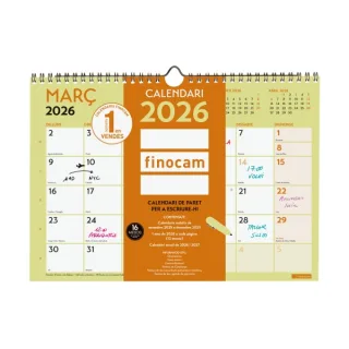 Finocam Grafik Calendario de Pared en Catalan - Anual 2026 - 297x10x212mm - Espacio para Escribir - Color Surtidos