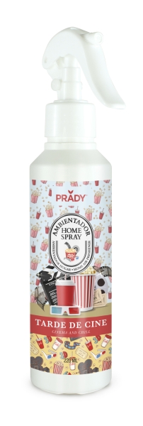 Prady Ambientador Home Spray Tarde de Cine - Frasco de 220 ml - Spray Pulverizador