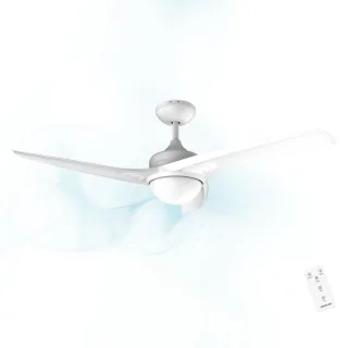 Cecotec EnergySilence Aero 550 Ventilador de Techo con 3 Aspas y Luz LED Integrada - 62W - Diametro de 52" - Mando a Distancia - Temporizador - 3 Velocidades - Modo Invierno/Verano - Color B