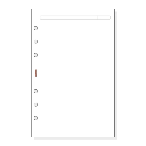 Finocam R542 Recambio para Agendas Open - Liso - Formato 500 - 117x5x181mm - Color Blanco