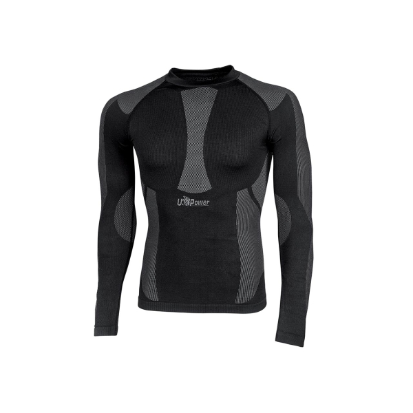 Upower Curma Camiseta Interior Termica - Talla 2_3XL - Ligera y Transpirable, Aislamiento Termico, Tejido Antibacteriano y Resistente, Alta Elasticidad, Efecto Segunda Piel - Color Negro Car