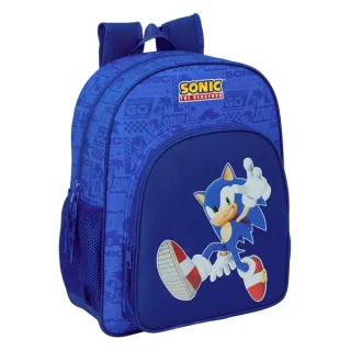 Safta Sonic Mochila - Adaptable a Carro - Portabotellas - Tirador Doble - Hombreras Ergonomicas Acolchadas - Bolsillo Frontal - Asa de Mano Superior - 15L - 320x120x380mm - Color Azul Oscuro