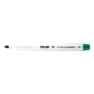 Milan Rotuladores para Pizarra Blanca con Punta Redonda - Punta 3.7 mm - Tinta a Base de Alcohol - Borrable en Seco - Color Verde · Pack de 12 uds.