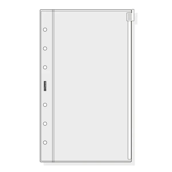 Finocam R471 Funda para Agendas Open - Cierre de Cremallera - Formato 400 - 103x2x153mm - PVC - Color Gris Claro