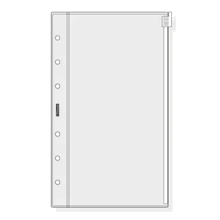 Finocam R471 Funda para Agendas Open - Cierre de Cremallera - Formato 400 - 103x2x153mm - PVC - Color Gris Claro