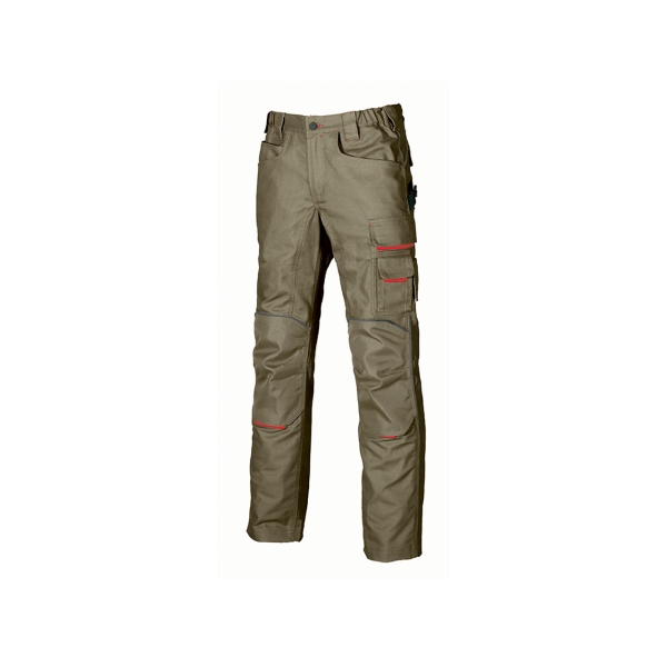 Upower Free Pantalon Multifuncional - Talla 44 - Multiples Bolsillos, Rodilleras Resistentes, Detalles Reflectantes, Costuras Triples, Proteccion DPI1, Cierre Resistente Arañazos - Color Are