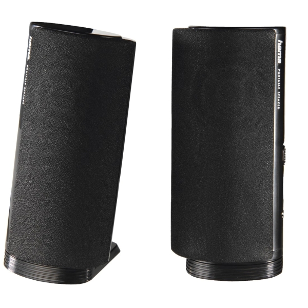 Hama Altavoces de Sobremesa - Cable de 115cm - Frecuencia hasta 20GHz - Jack 3.5mm - USB-A - 7x 6.7x14.5cm - Color Negro
