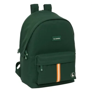 Safta el Ganso Basics Green Mochila para Portatil hasta 15.6" - Conector USB - Base Acolchada - Tirador Doble - Hombreras Ergonomicas - Asa Superior - 310x180x440mm - Color Verde Oscuro