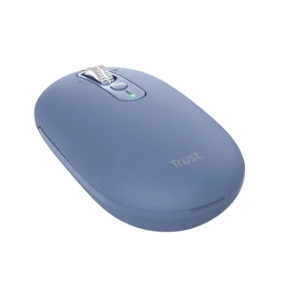 Trust Seron Raton Inalambrico - Ajustable hasta 3200dpi - Bluetooth - Recargable - Clic Silencioso - Receptor USB-C - Multiplataforma - 31x62x111mm - Color Azul