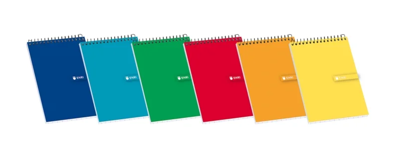 Enri Bloc de Notas Espiral Tapa Blanda 16º 4x4 - Hojas Cuadriculadas - Tamaño Compacto - Ideal para Apuntes y Dibujos · Pack de 10 uds.