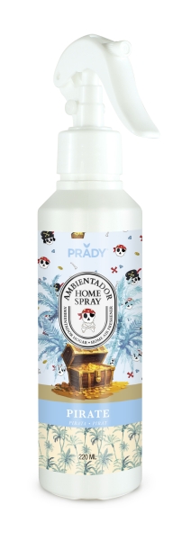 Prady Ambientador Home Spray Pirate - Frasco de 220 ml - Spray Pulverizador