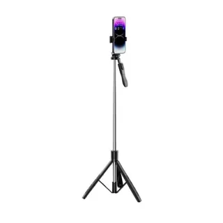 XO SS15 Tripode + Palo Selfie Bluetooth con Disparador - Altura Maxima hasta 180cm - Completamente Plegable