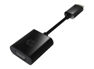 HP Adaptador HDMI a VGA - Soporta Resoluciones 720p y 1080p - Conector HDMI Macho a VGA Hembra - Diseño Compacto y Portátil - Compatible con Ultrabook y Portátiles HP - Color Negro