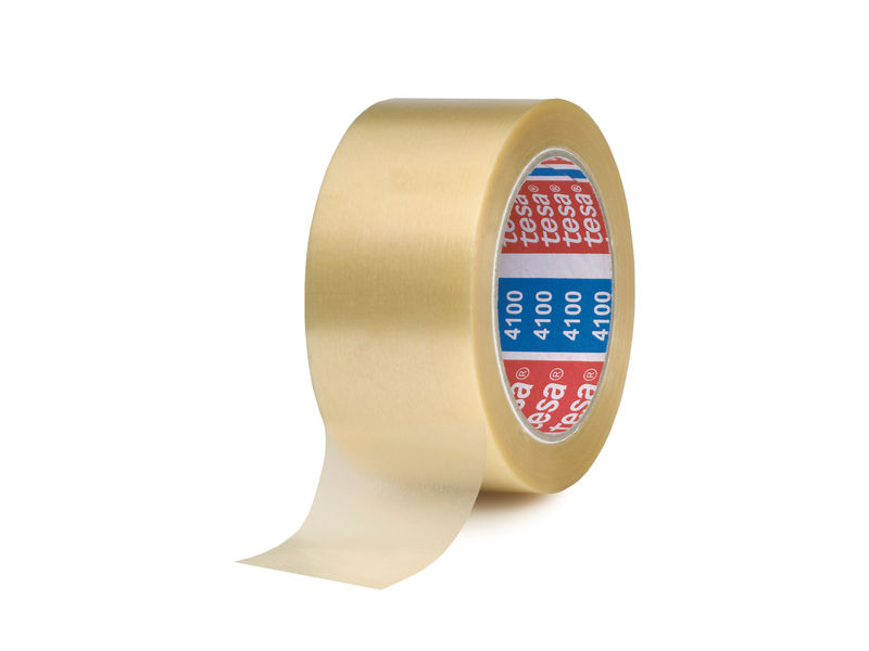 Tesa 4100 Precinto de Embalar Resistente 50mm x 66 Metros - PVC Rugoso - Adhesivo Potente - Transparente · Pack de 36 uds.