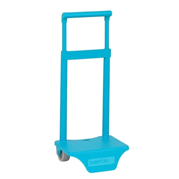 Safta Carro Portamochilas - Sujecion Universal - Material Resistente - Ruedas de PVC - Modelo Patentado - 22x10x27cm - Color Turquesa