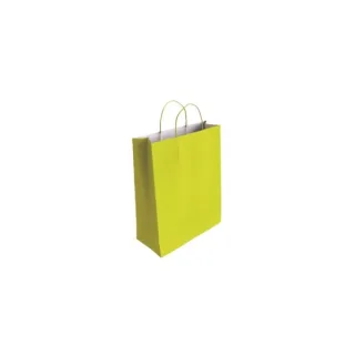 Bismark Bolsa de Papel Celulosa - Medidas 24x8x18cm - Color Pistacho · Pack de 25 uds.