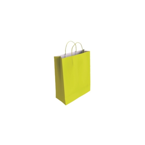 Bismark Bolsa de Papel Celulosa - Medidas 24x8x18cm - Color Pistacho · Pack de 25 uds.