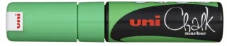 Uni-ball PWE-8K Marcador de Tiza Liquida - Punta Biselada 8mm - Borrado en Humedo - Resistente a la Lluvia - Color Verde · Pack de 6 uds.