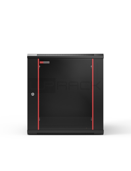 WP RWB-12605-B Armario Mural 12U - Puerta de Cristal - Cerradura de Seguridad - 600x500x635mm - Color Negro