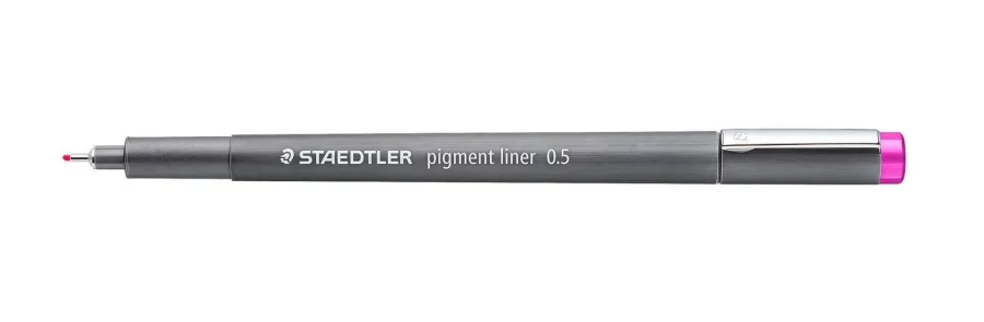 Staedtler Pigment Liner 308 Rotulador Calibrado - Trazo 0.5mm - Secado Rapido - Color Fucsia · Pack de 10 uds.