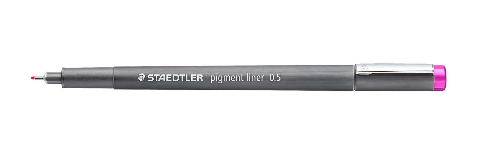 Staedtler Pigment Liner 308 Rotulador Calibrado - Trazo 0.5mm - Secado Rapido - Color Fucsia · Pack de 10 uds.