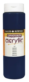 Daler Rowney Graduate Pintura Acrilica - Botella de Plastico - 500ml - Color Indigo