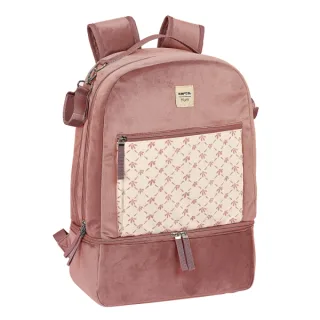 Safta Marsala Mochila para Carrito Bebe de 19.4L - Cierre con Doble Tirador - Bolsillo Frontal con Cremallera - Bolsillo Termo - Bolsillo Lateral para Biberon - 300x150x430mm - Color Rosa