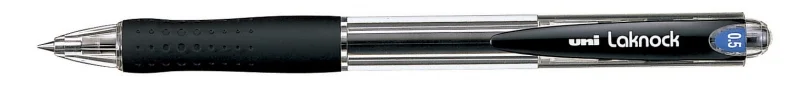 Uni-ball Laknock SN-100(05) Boligrafo de Tinta Base Aceite - Punta de Bola 0.5mm - Tinta Suave y Duradera - Cuerpo de Plastico - Color Negro · Pack de 12 uds.