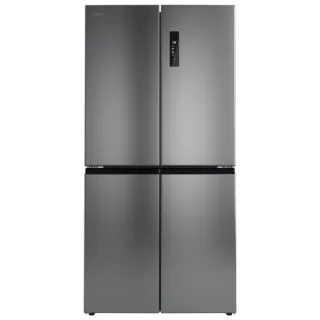 Cecotec Bolero CoolMarket 4D 503 Inox E Frigorifico Americano 4 Puertas - Capacidad 503L - Luz LED - Compresor Inverter - Silencioso - Frio Envolvente - Clase E - 177.5x85.3x69.8cm - Color A