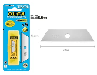 Olfa Pack de 5 Cuchillas de Respuesto para Cutters Olfa SK-4, SK-5, SK-9 y UTC-1 - Acero Inoxidable