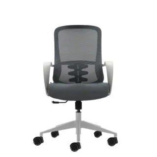 Oqonos Cherg 009 Silla de Oficina Ergonomica con Respaldo de Malla Transpirable, Piston de Gas Clase 4, Soporte Lumbar, Reposabrazos Fijos, Asiento Ergonomico Moldeado y Ruedas de Silicona -