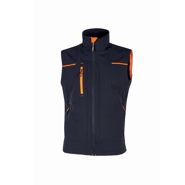 Upower Saturn Chaleco de Tela Resistente - Talla 2XL - Suave para la Piel, Repelente al Agua, Transpirable, Secado Rapido, Bolsillo para Celular, Detalles Reflectantes, Proteccion DPI1 - Col