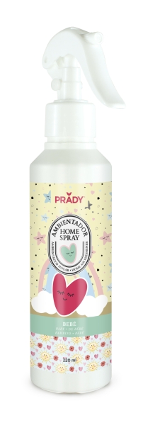 Prady Ambientador Home Spray Bebe - Frasco de 220 ml - Spray Pulverizador