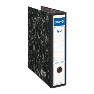 Dohe Archinovo Archivador de Palanca A4 - Lomo Ancho - Cantoneras Metalicas y Ollao - Color Negro Jaspeado