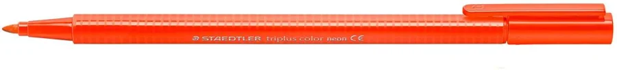 Staedtler Triplus Color 323 Rotulador de Punta Fina - Trazo 1mm Aprox - Tinta Base de Agua - Color Rojo Neon · Pack de 10 uds.