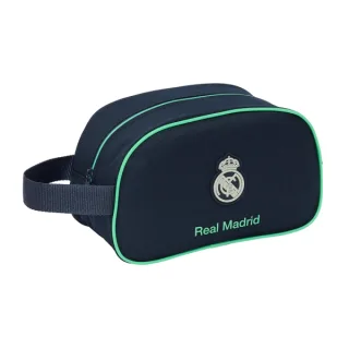 Safta Real Madrid 2ª Equipacion 25/26 Neceser de 5L - Cremallera - Asa Lateral - Adapatable a Carro - 260x120x150mm - Color Azul Marino