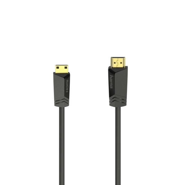 Hama Essential Cable HDMI 4K Macho - Longitud 1.5m - Soporta 3D - Terminales Chapados en Oro - Ethernet - Velocidad hasta 18Gbps - Blindaje Completo - Color Negro