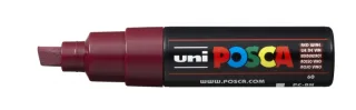 Posca PC-8K Marcador de Pintura - Punta Biselada Acrilica 8mm - Tinta Base al Agua - No Permanente - Resistente a la Luz - Color Rojo Vino · Pack de 6 uds.