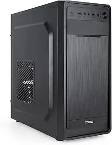 Tooq Prisma Ultra Caja Semitorre ATX - Fuente de Alimentacion 500W - Ventilador 120mm - Bahias 3x 5.25" / 3x 3.5" / 2x 2.5" - 2xUSB - USB-C - Audio HD - Microfono - 405x180x410mm - Color Neg