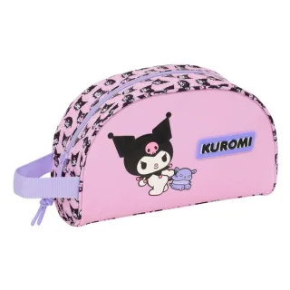 Safta Kuromi Neceser - Adaptable a Carro - Asa de Mano Lateral - Bolsillo Interior con Cremallera - 26x16x9cm - Color Rosa
