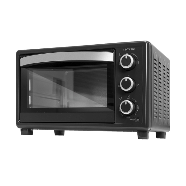 Cecotec Bake and Toast 2300 Horno de Sobremesa - Potencia de 1500W - Capacidad 23L - Puerta Doble Cristal - Temperatura hasta 230°C - Luz Interior - Temporizador 60min - 3 Modos de Coccion -