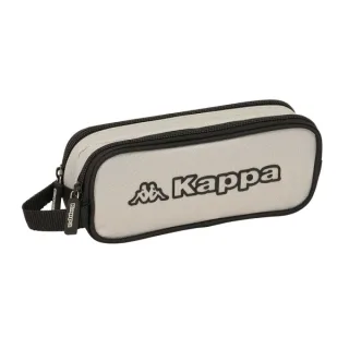 Safta Kappa Grey Portatodo - 2 Compartimentos con Cremalleras - Asa Lateral - 1L - 210x60x80mm - Color Negro y Gris