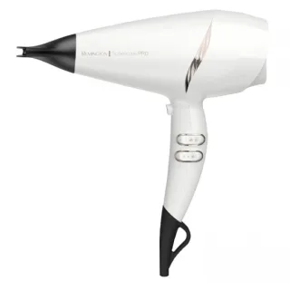 Remington Supercare Pro 2200AC Secador de Pelo 2200W - Boquillas Concentradoras - Motor AC Profesional - Color Blanco